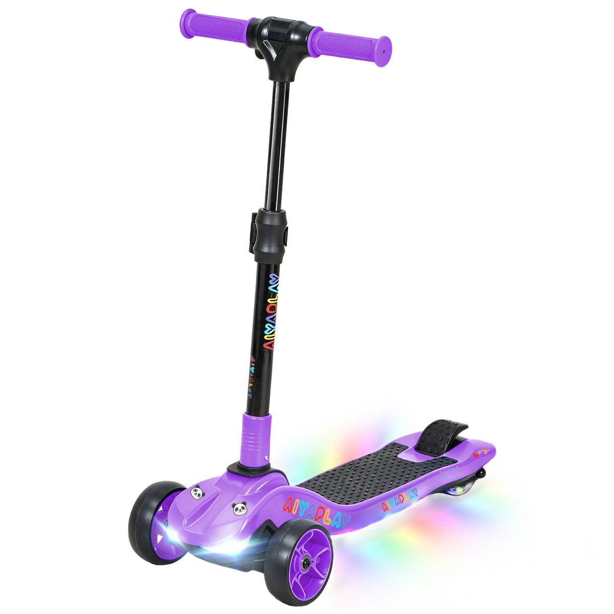 Trotinete Elétrica para Crianças 6+ Anos Dobrável 3 Rodas Partida Zero Velocidade Máxima 8 km/h 64x29x83 cm Roxo — foto 1
