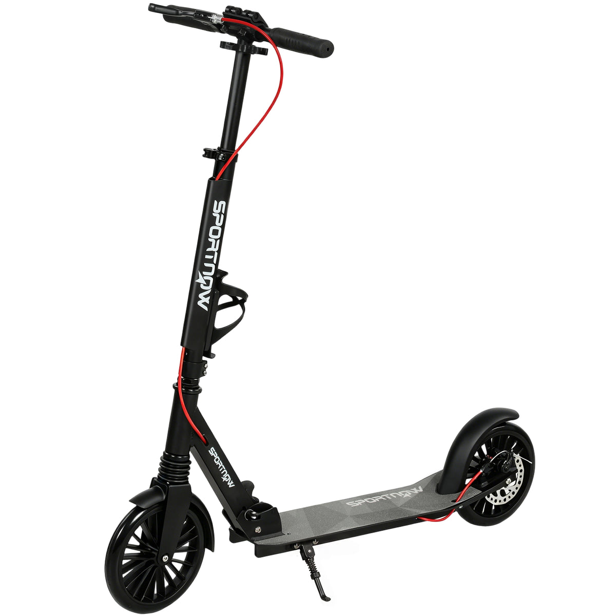 Trotinete Alumínio Altura Ajustável & Dobrável Scooter com rodas PU 20 cm Rolamentos ABEC-7 Sistema de Travagem Dupla — foto 1