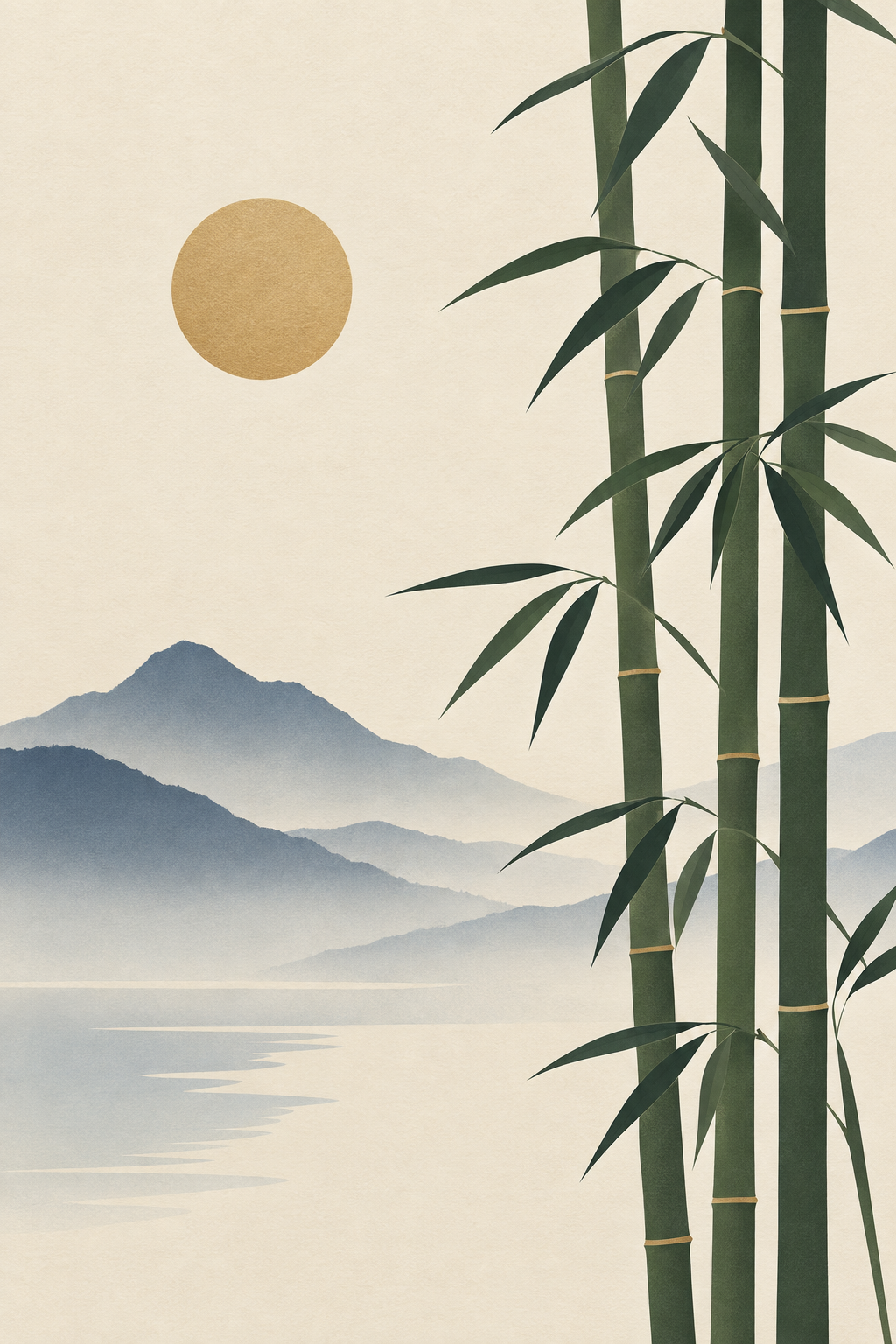 Bambu zen · Minimalista · Quadro zen — zen-bambu-zen-minimal_ver